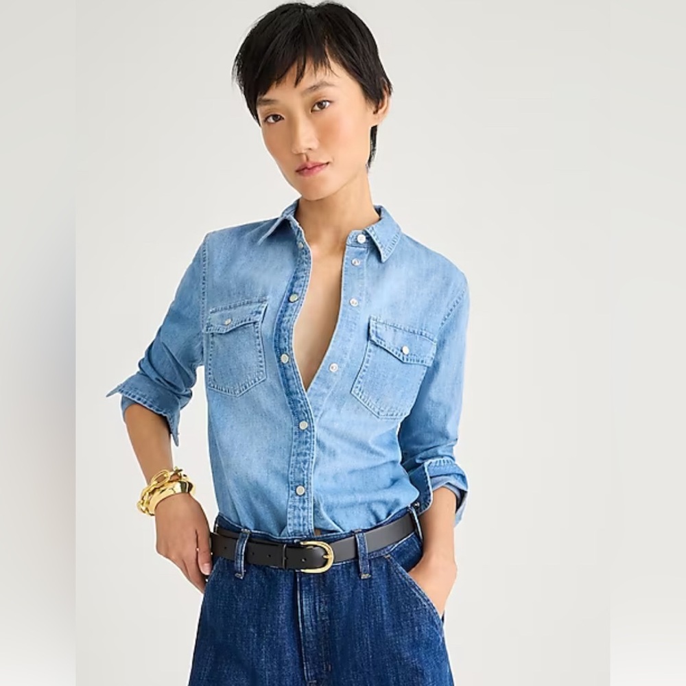 J. Crew western chambray shirt